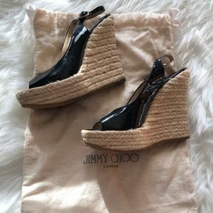 Jimmy Choo wedges. Black. Size 36.